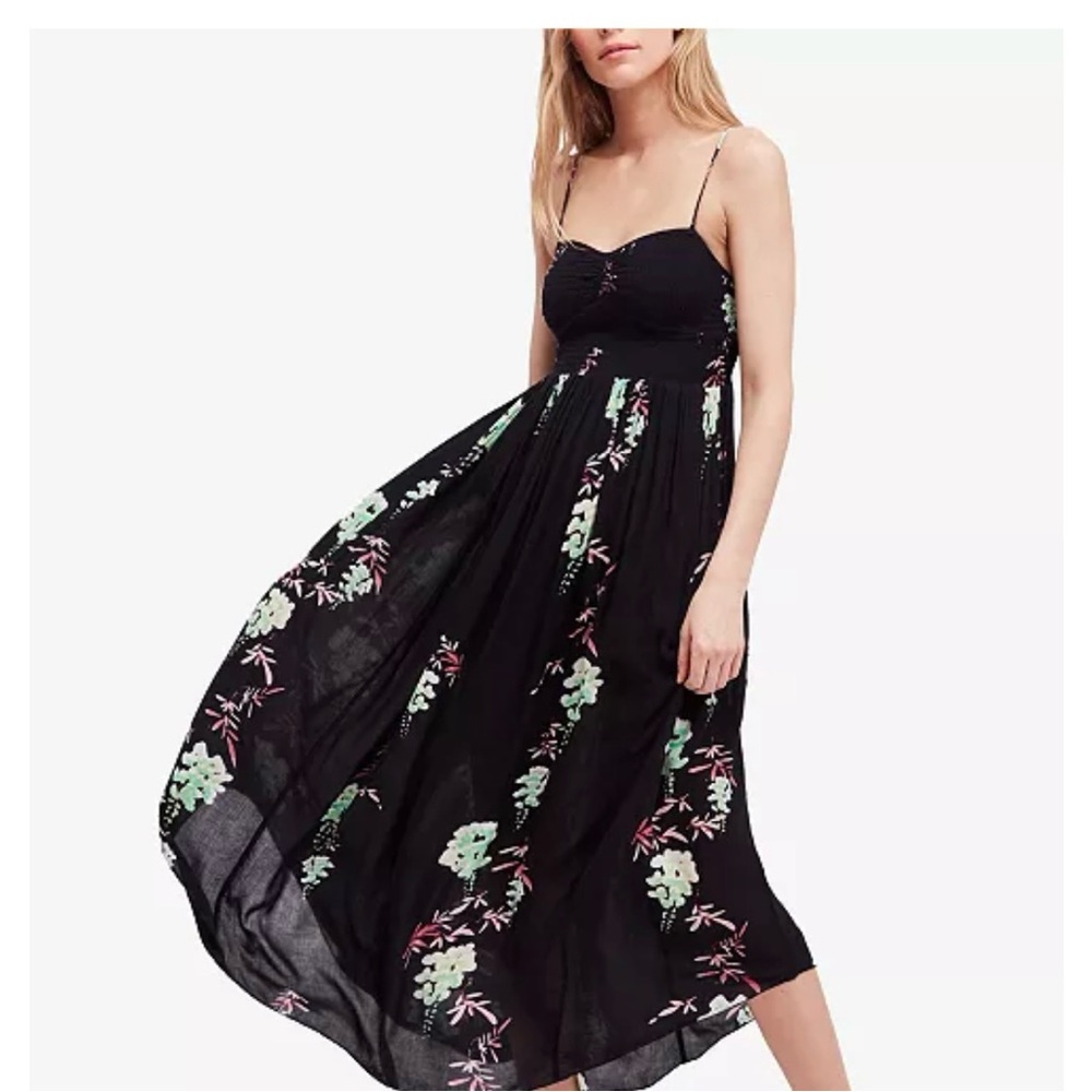 Free People Black Floral Maxi Dress